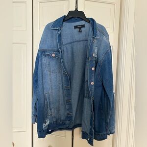 Oversized Ripped Jean Jacket